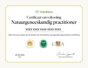 Scholistico Social Media Certificate Naturopathy Dutch